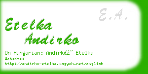 etelka andirko business card